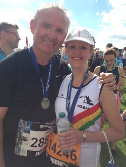 NiMAC's Nigel McDonald and Kerrie after completing the race